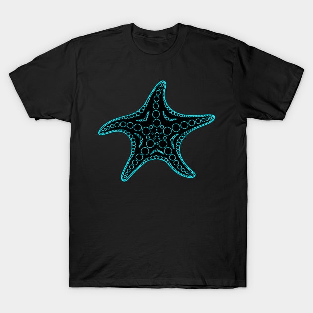 Starfish (blue/black) T-Shirt by calenbundalas